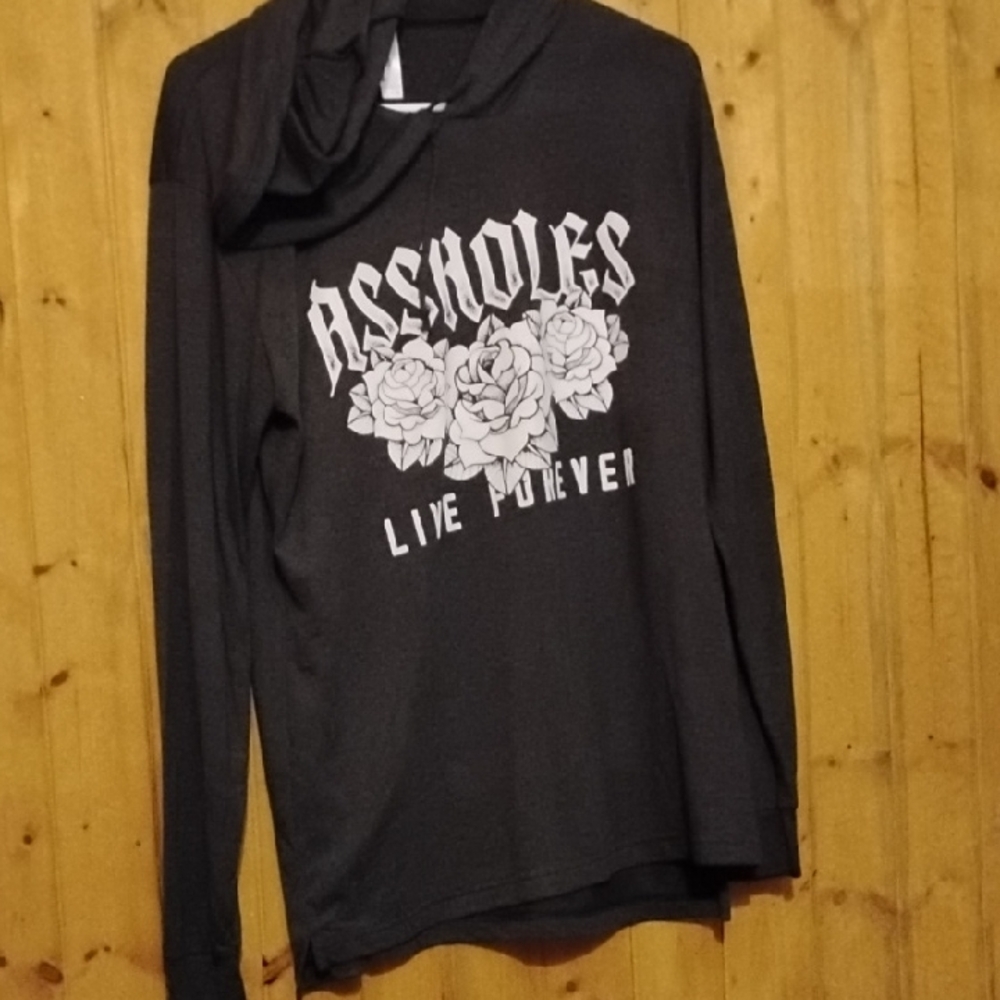Assholes Are Forever Grey Medium Hoodie
